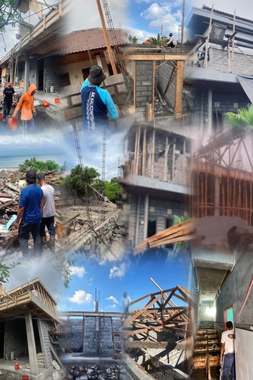 Kolase proyek konstruksi AK Bali Constructions